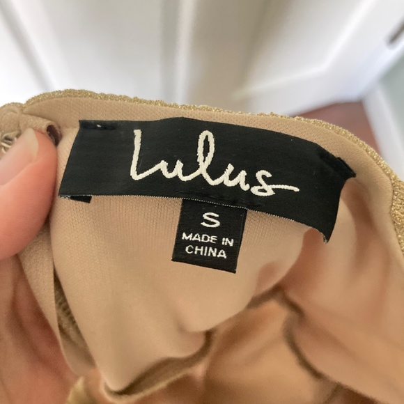 Lulus Gold Bridesmaid dress - Picture 2 of 3